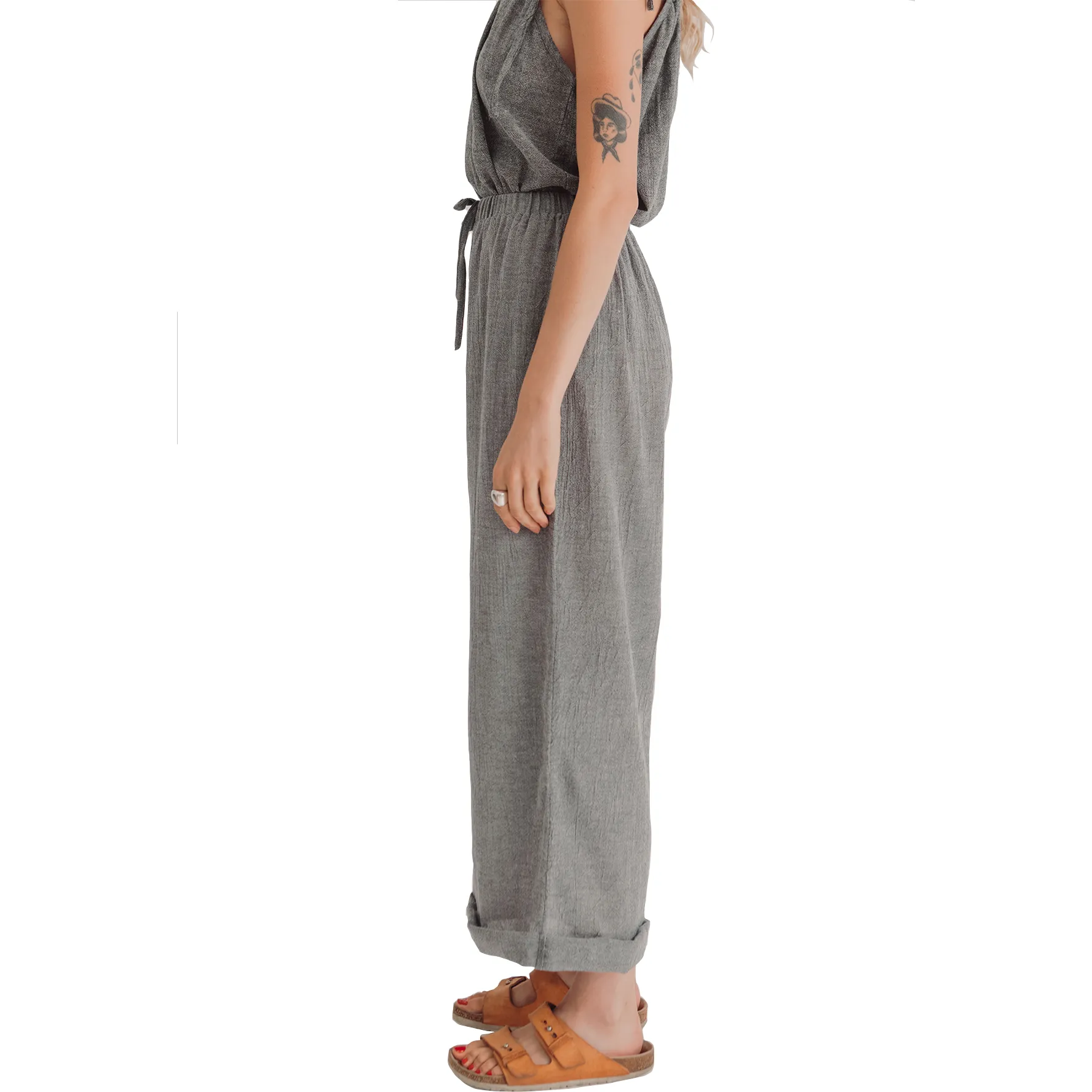 Sile Loose Pants, Charcoal