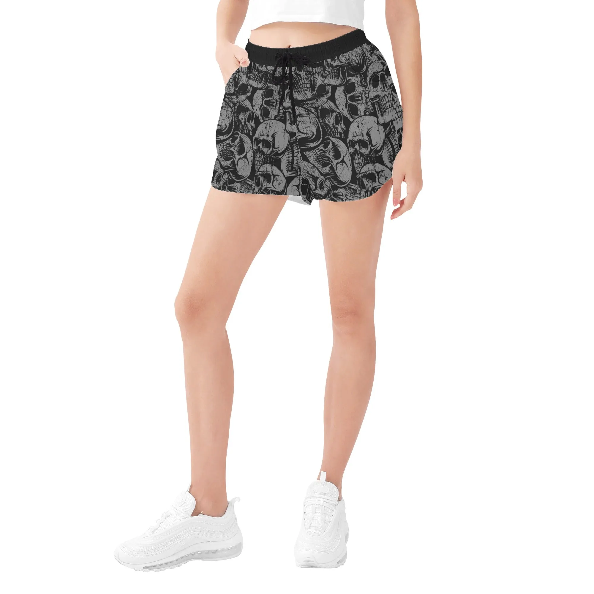 Silver Skulls Casual Shorts