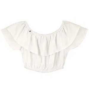 Skemo White Dominica Cropped Girls Top