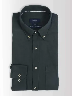 SMART SHIRT WOOL GREEN