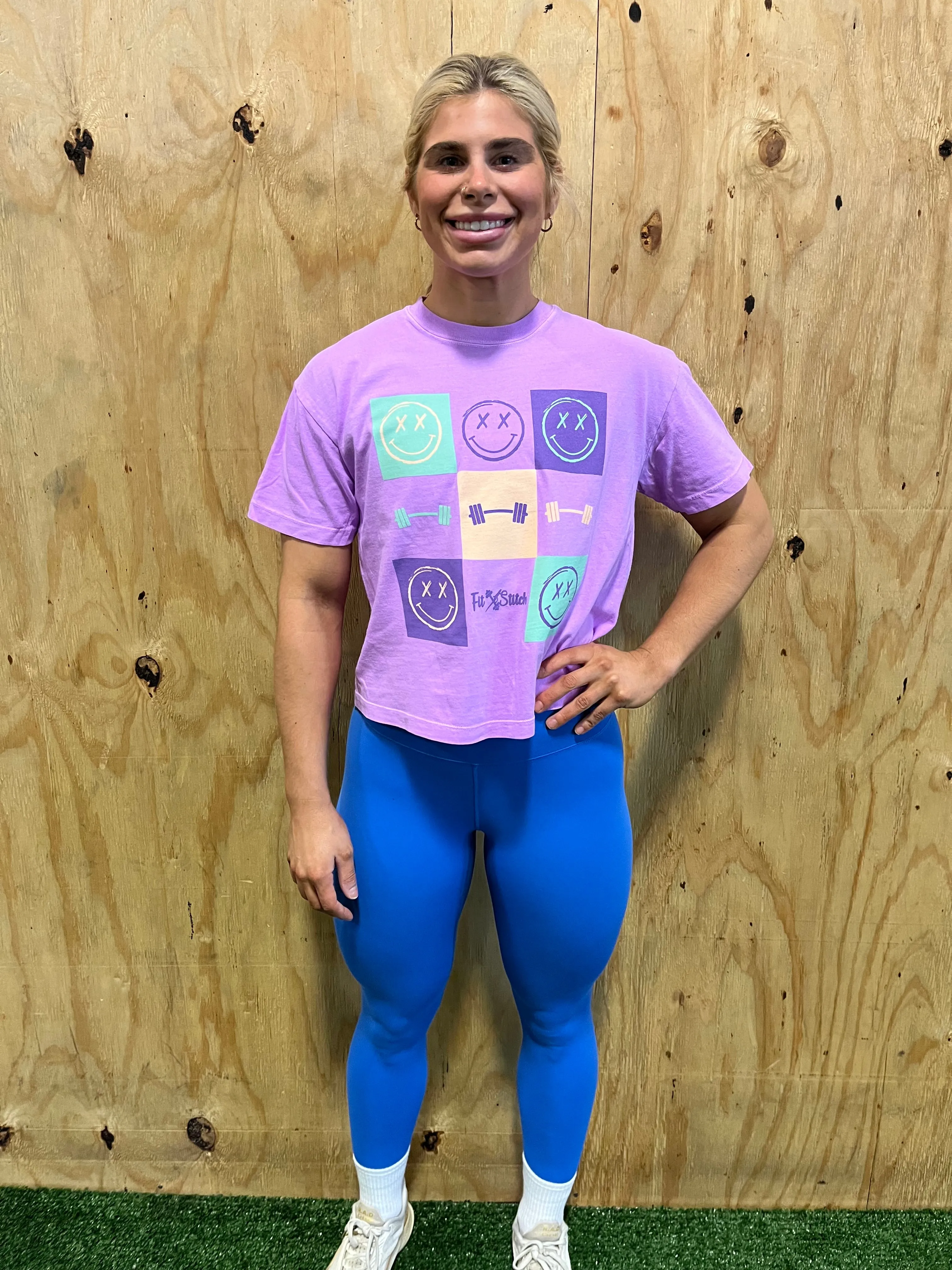 Smile and lift Boxy Crop Tee