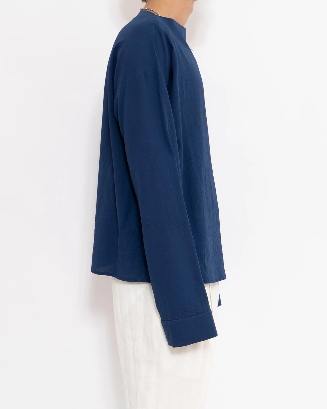 SS17 Cigue Blue Boat Neck Shirt Sample