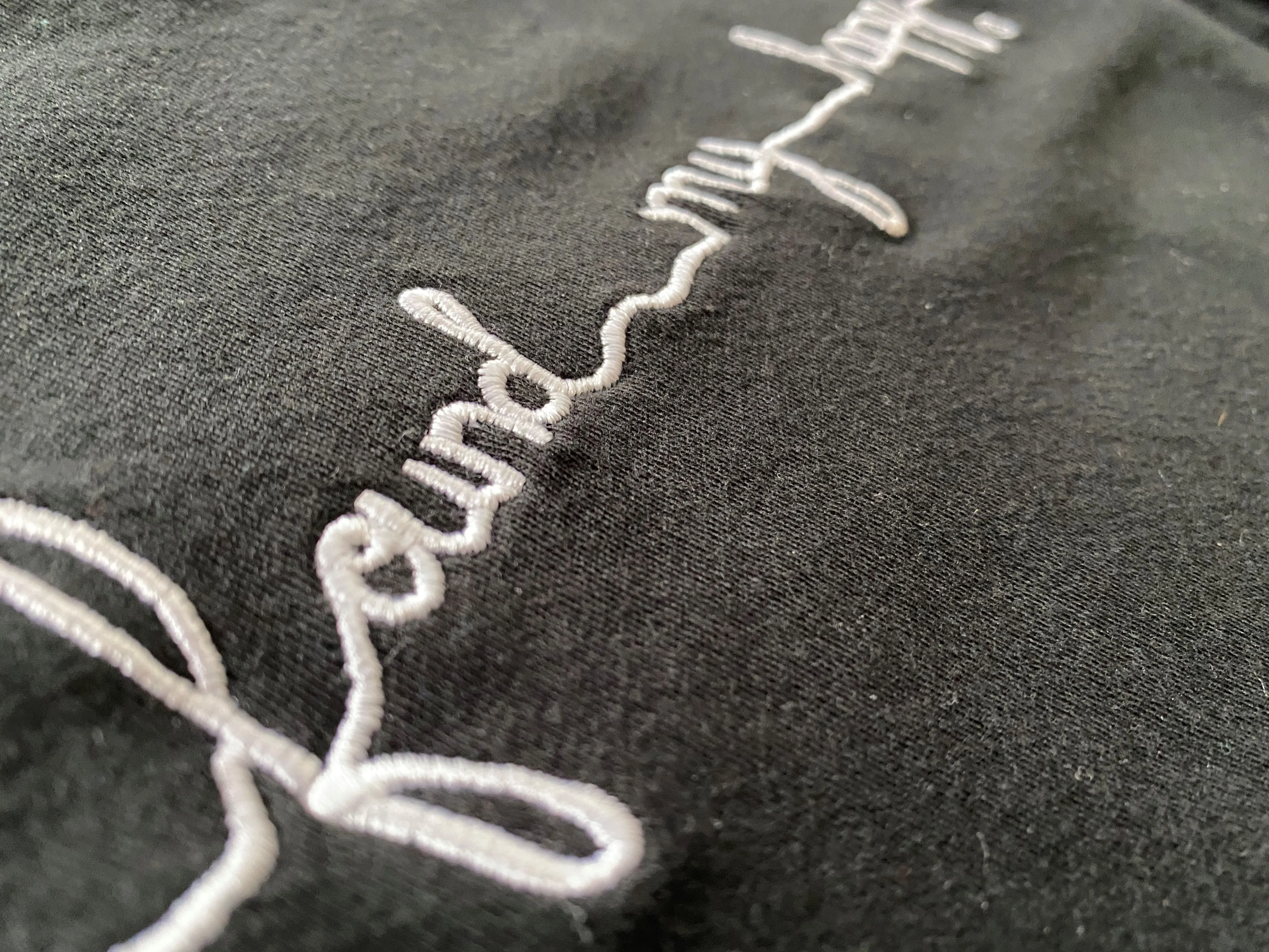 String Of Words Embroidered Women's T-Shirt