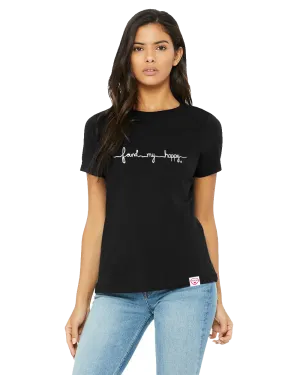 String Of Words Embroidered Women's T-Shirt