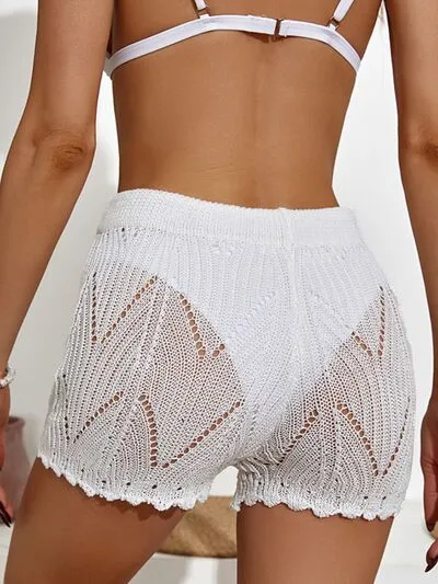 Stylish Drawstring Cutout Swim Shorts for Summer Fun