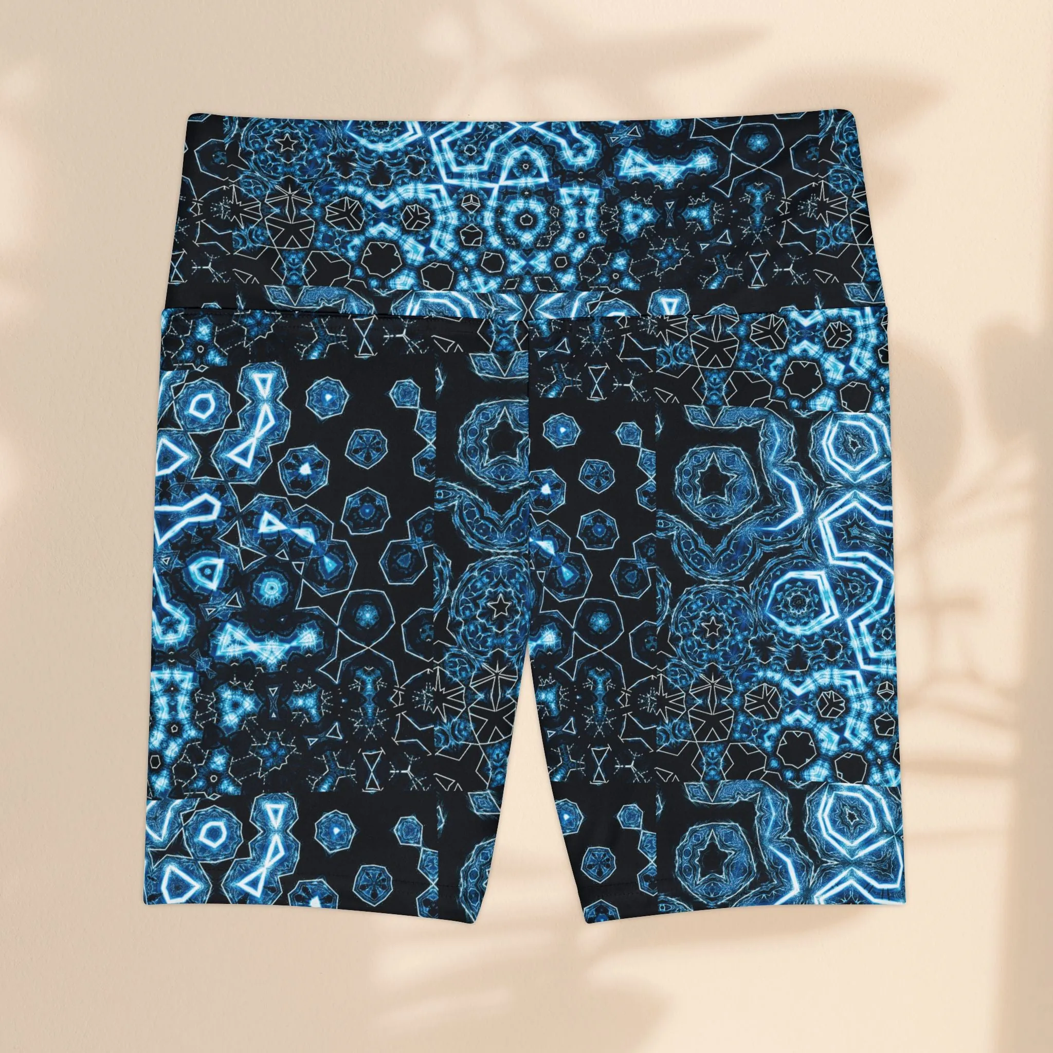 Stylish Women's Workout Shorts - Shifting Blues