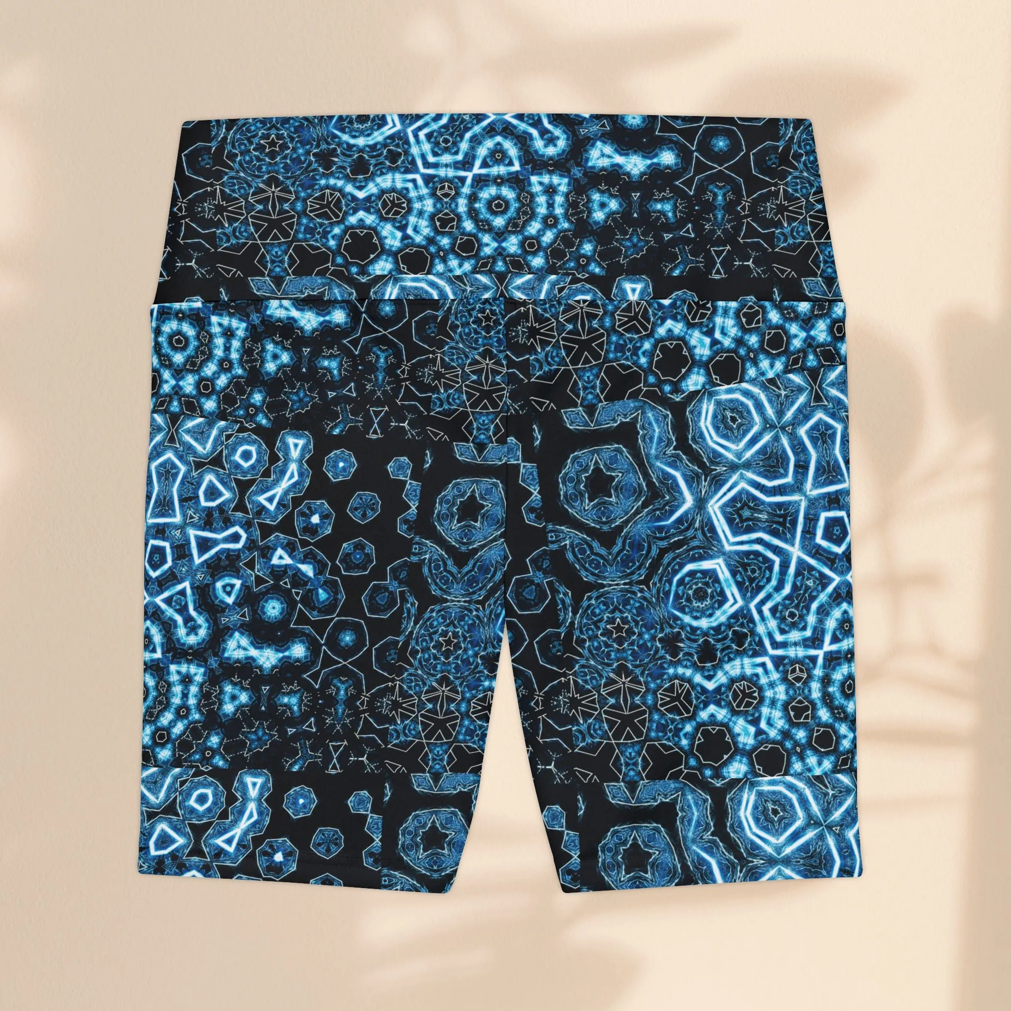 Stylish Women's Workout Shorts - Shifting Blues