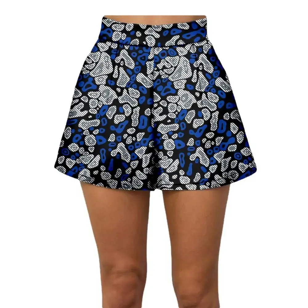 Summer Vibes: African Print Pattern Beach Shorts for Women, 100% Cotton
