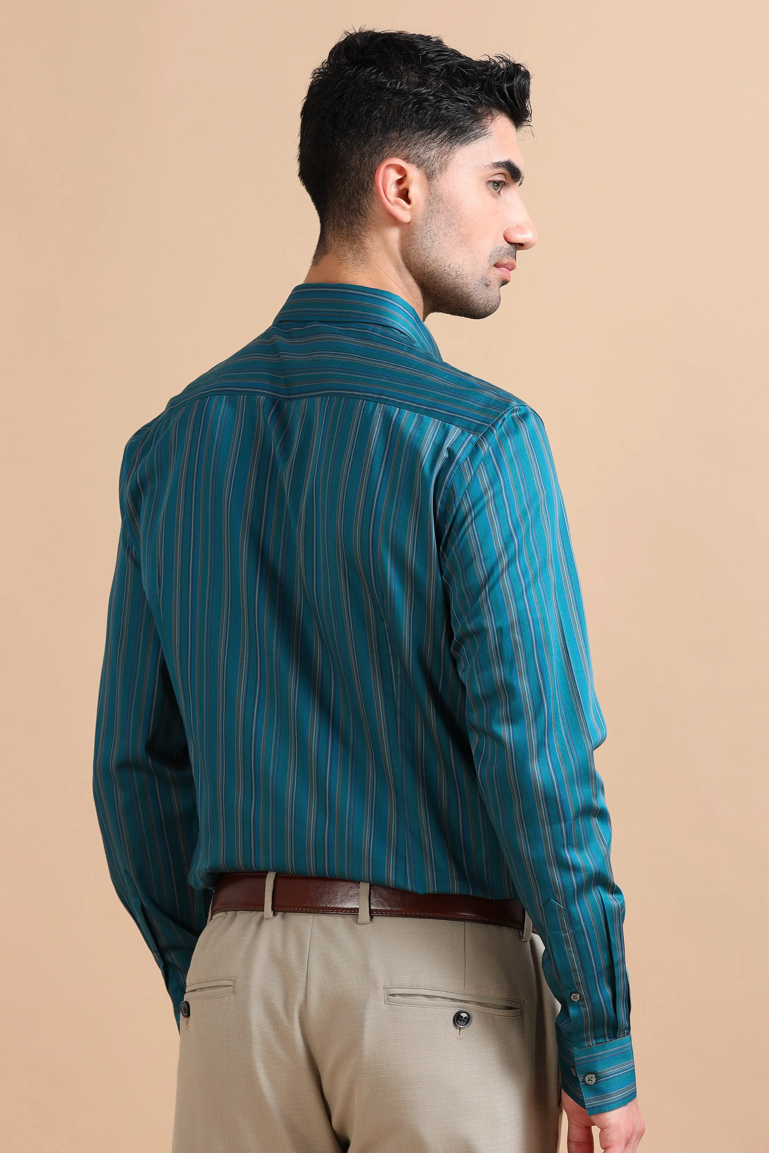 Teal Striped Shirt EOSS