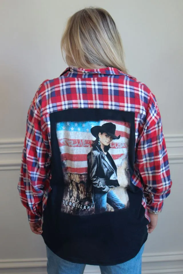 Terri Clark Band Tee Flannel