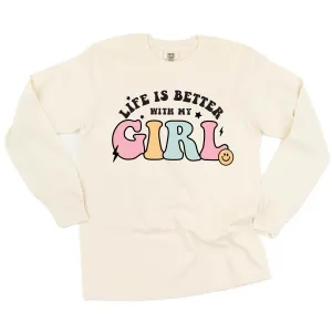 THE RETRO EDIT - Life is Better with My Girl (Singular) - LONG SLEEVE COMFORT COLORS TEE