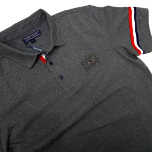 THF designer banded polo shirt |Grey