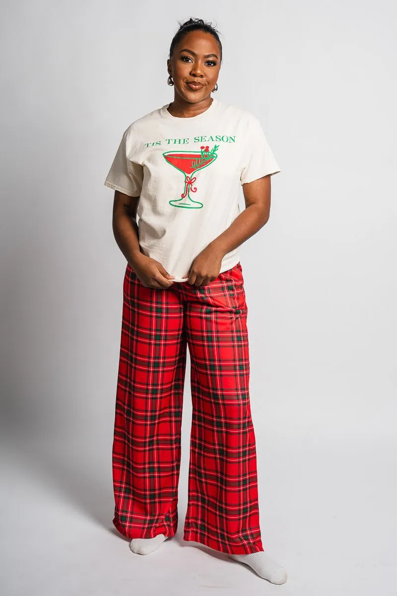 Tis the season cocktail thrifted t-shirt