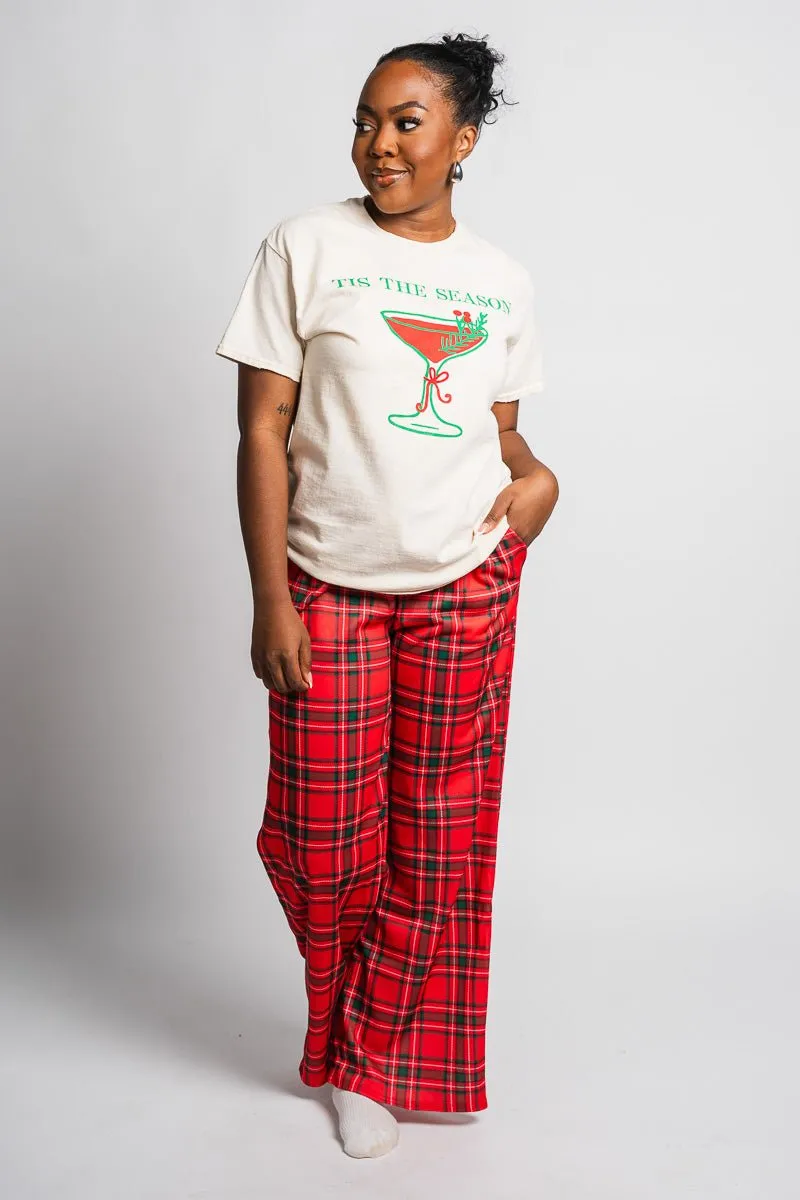 Tis the season cocktail thrifted t-shirt