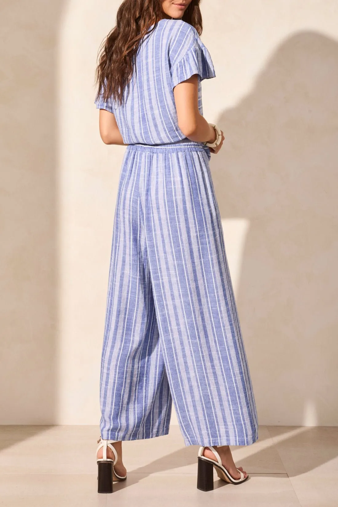Tribal Pull on Flowy Crop Pants with Pockets
