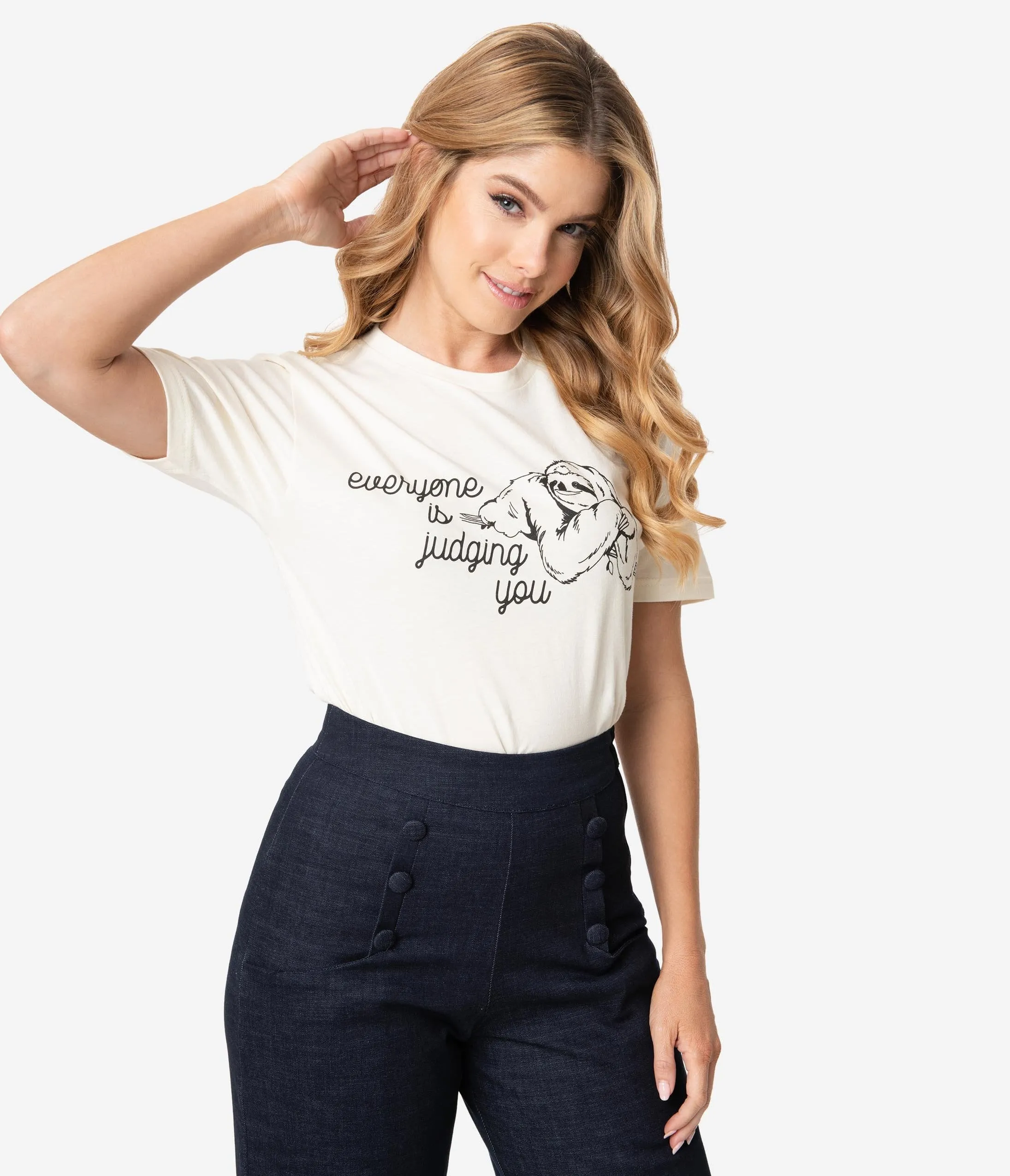 Unique Vintage Everyone Is Judging You Unisex Tee
