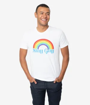 Unique Vintage Stay Gay Rainbow Unisex Tee
