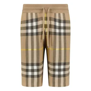 'Weaver' Cotton Shorts Truffle Check Brown