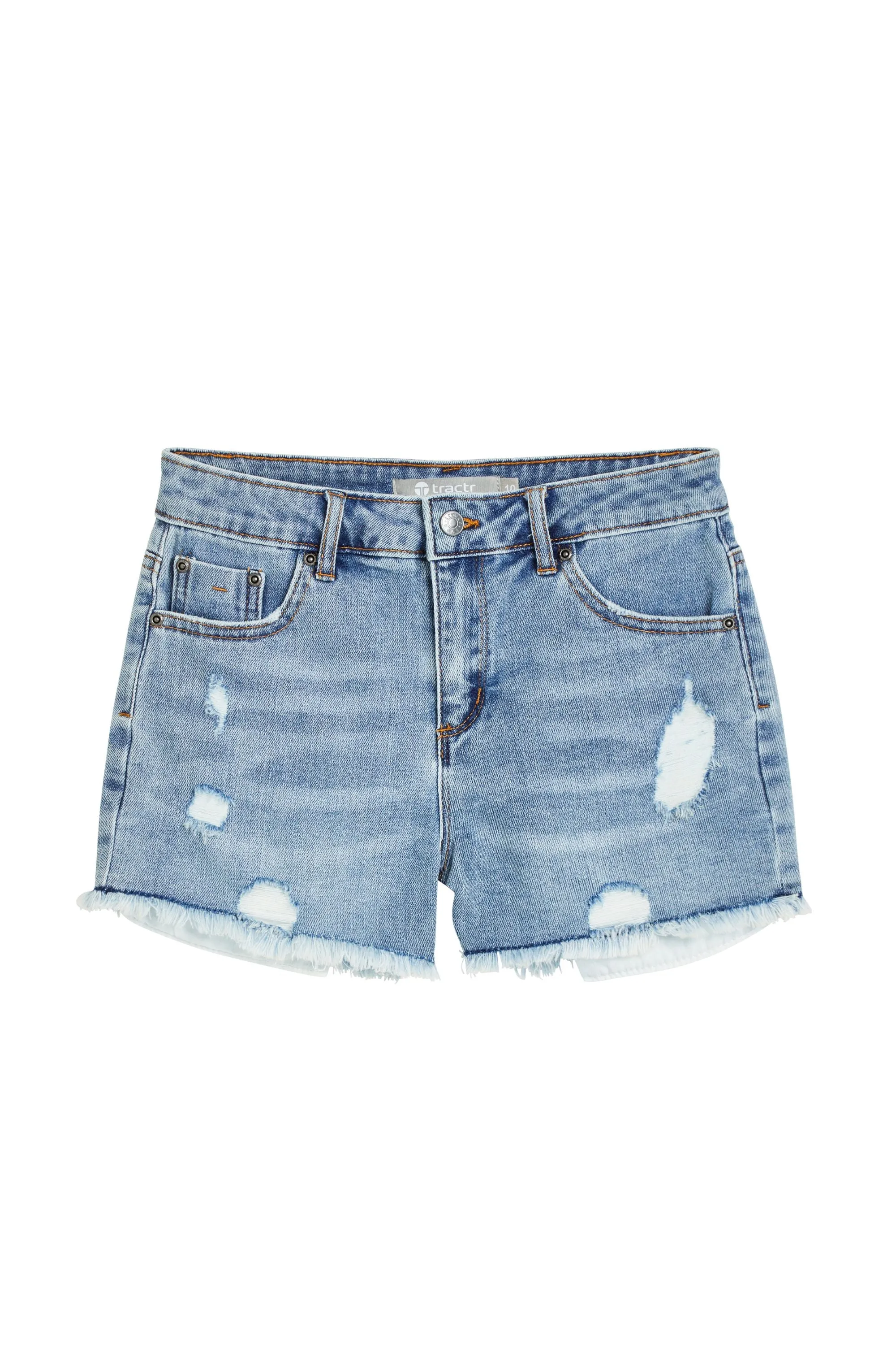 Weekender Shorts With Destruction In Indigo