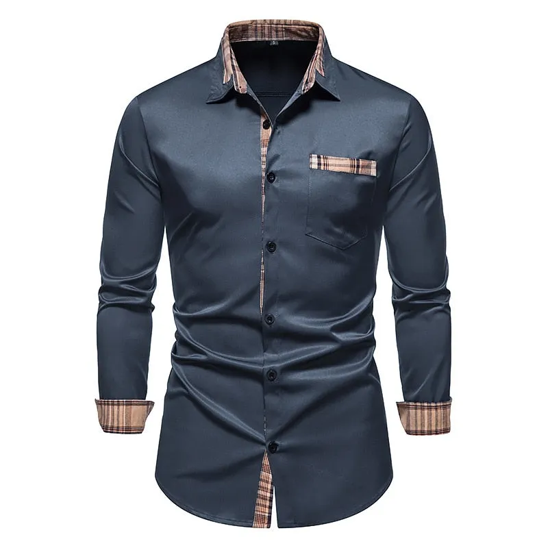 West Louis Button Up Business-Men Office Dress Shirt
