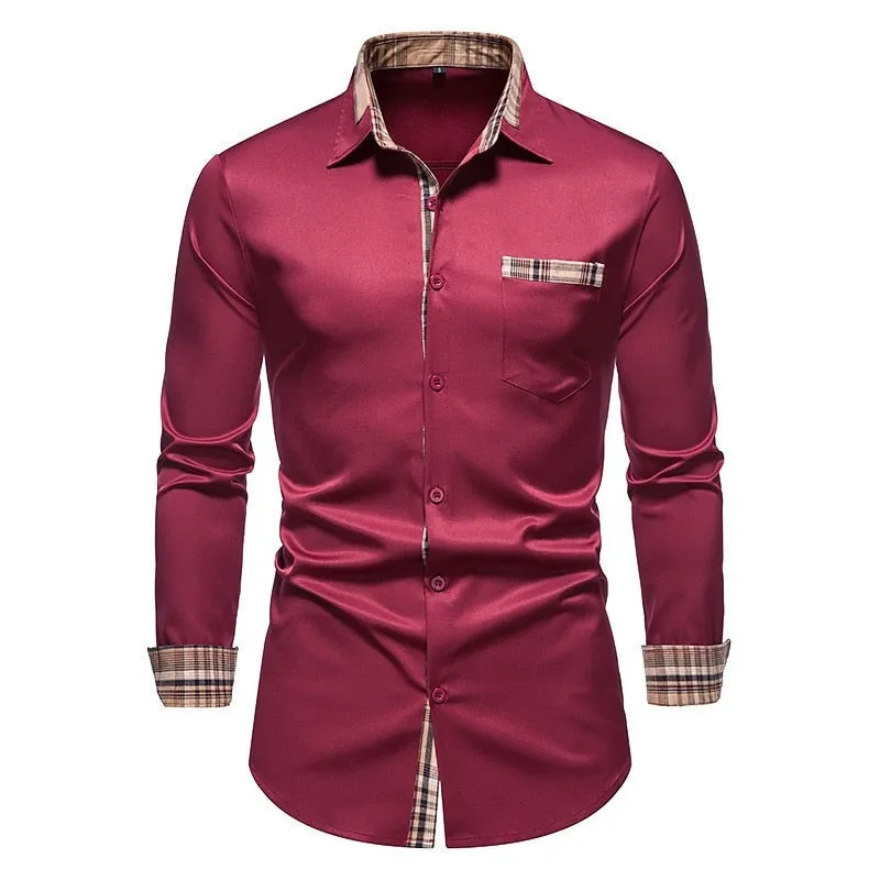 West Louis Button Up Business-Men Office Dress Shirt