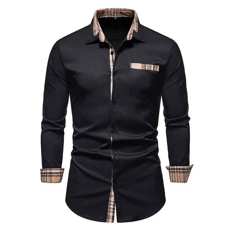 West Louis Button Up Business-Men Office Dress Shirt