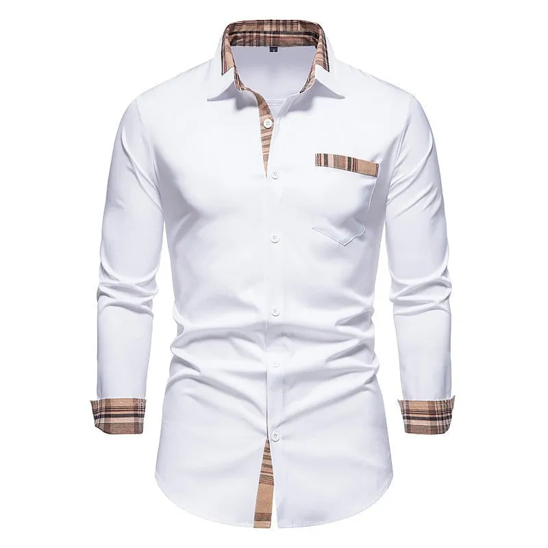 West Louis Button Up Business-Men Office Dress Shirt