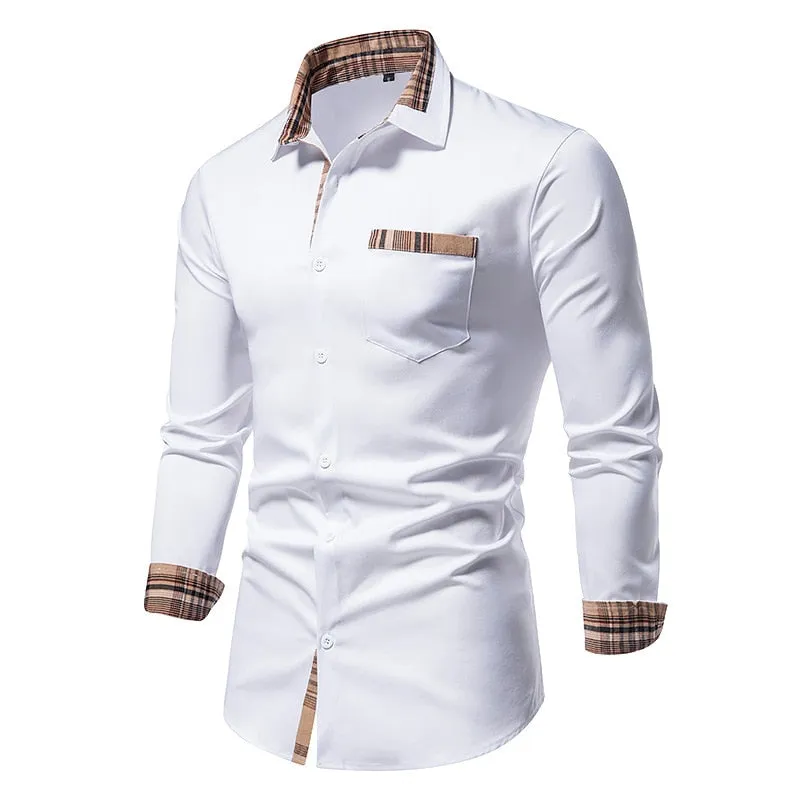West Louis Button Up Business-Men Office Dress Shirt