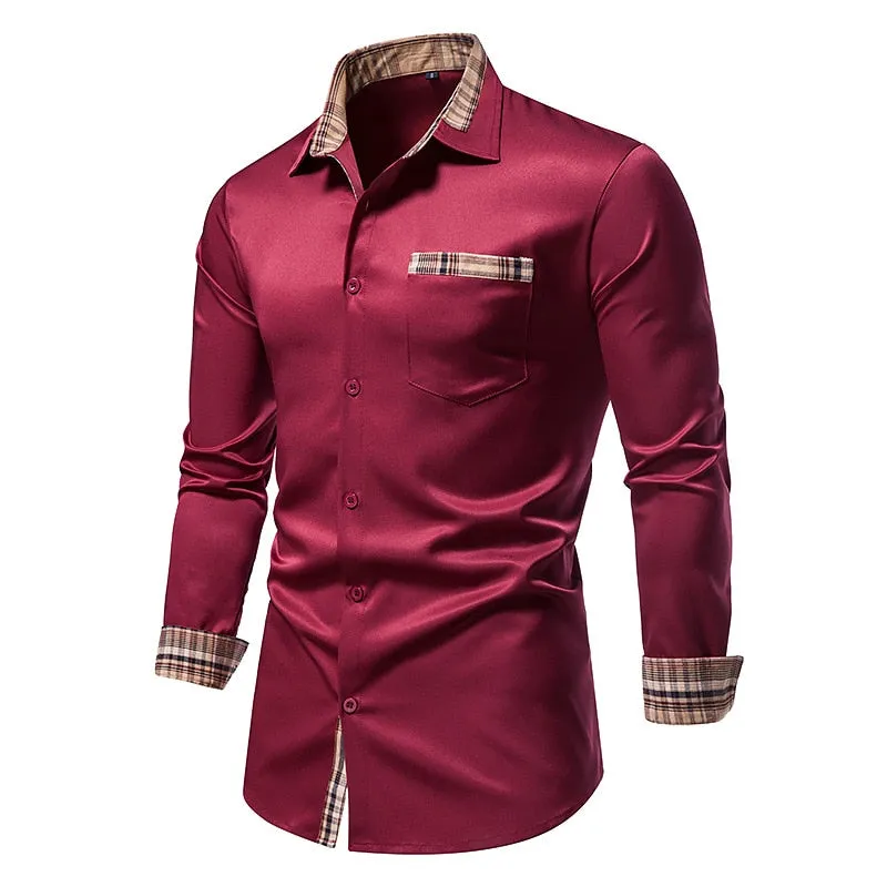 West Louis Button Up Business-Men Office Dress Shirt