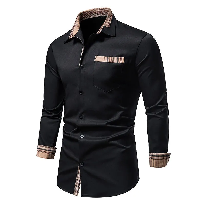 West Louis Button Up Business-Men Office Dress Shirt