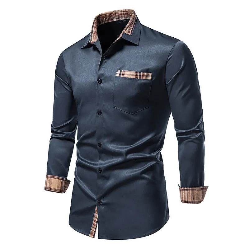 West Louis Button Up Business-Men Office Dress Shirt