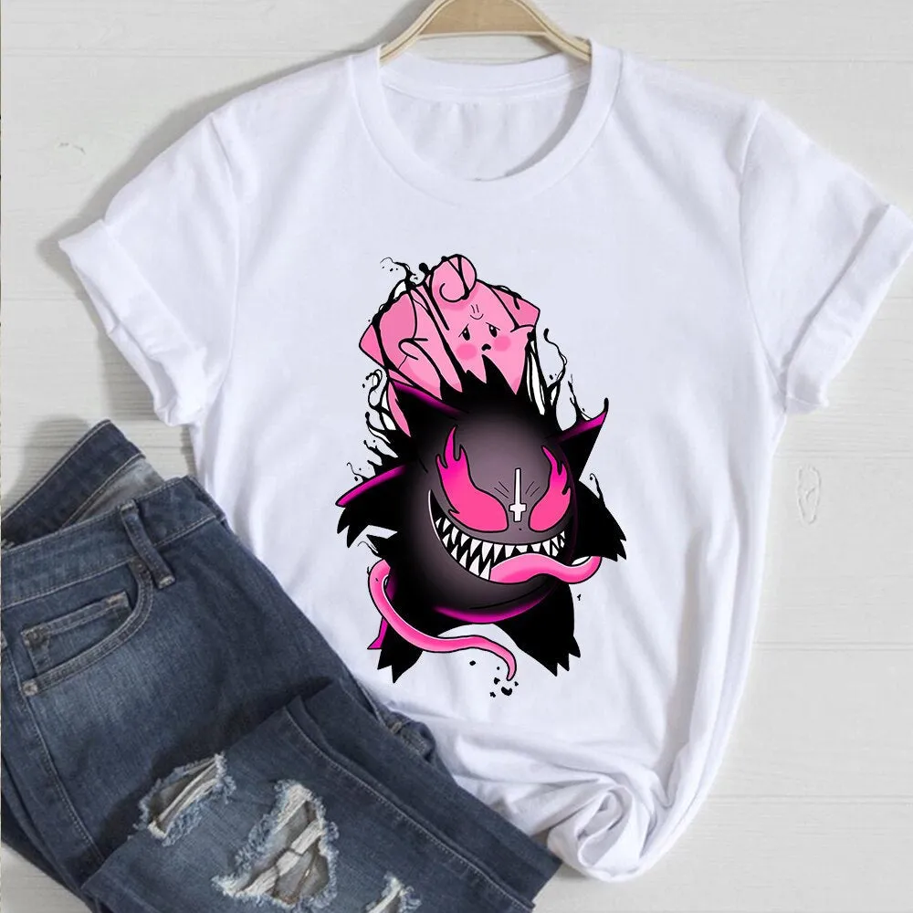 White Graphic T-shirts Set-2 Pokemon (Variants Available)
