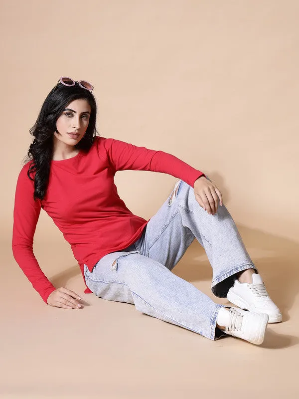 Women Magenta Odour Free  T-shirts