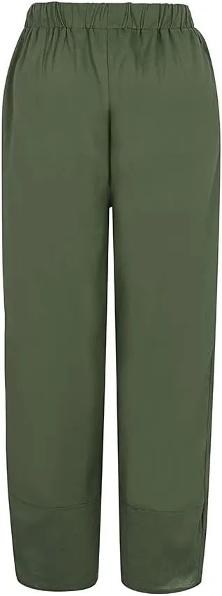 Women's High Waist Cotton Linen Pants Casual Comfortable Trousers, Pure Color Relaxed Summer Wide Leg Palazzo 2025