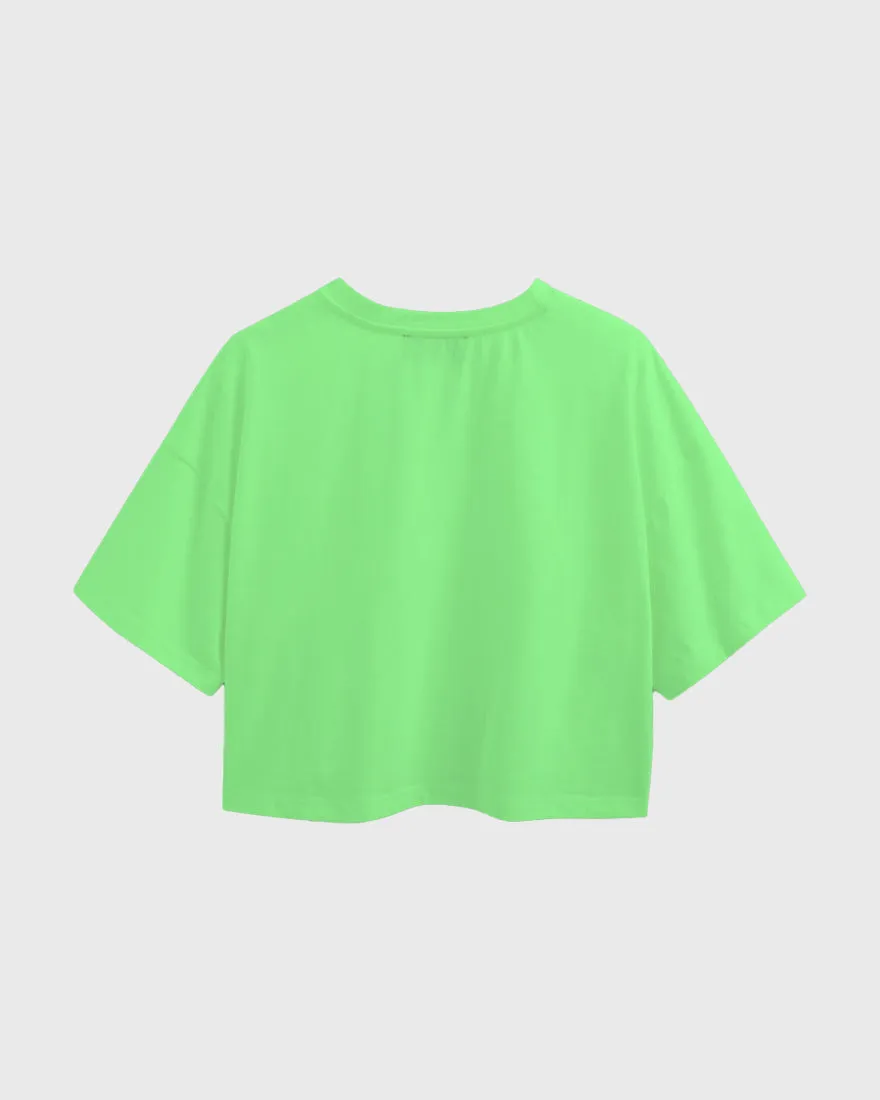 Womens Oversized Cropped TShirt Cartoon Sinchan