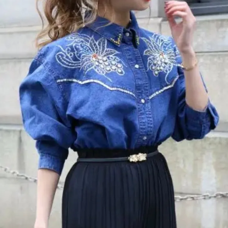 Wrangler beaded western shirt purple