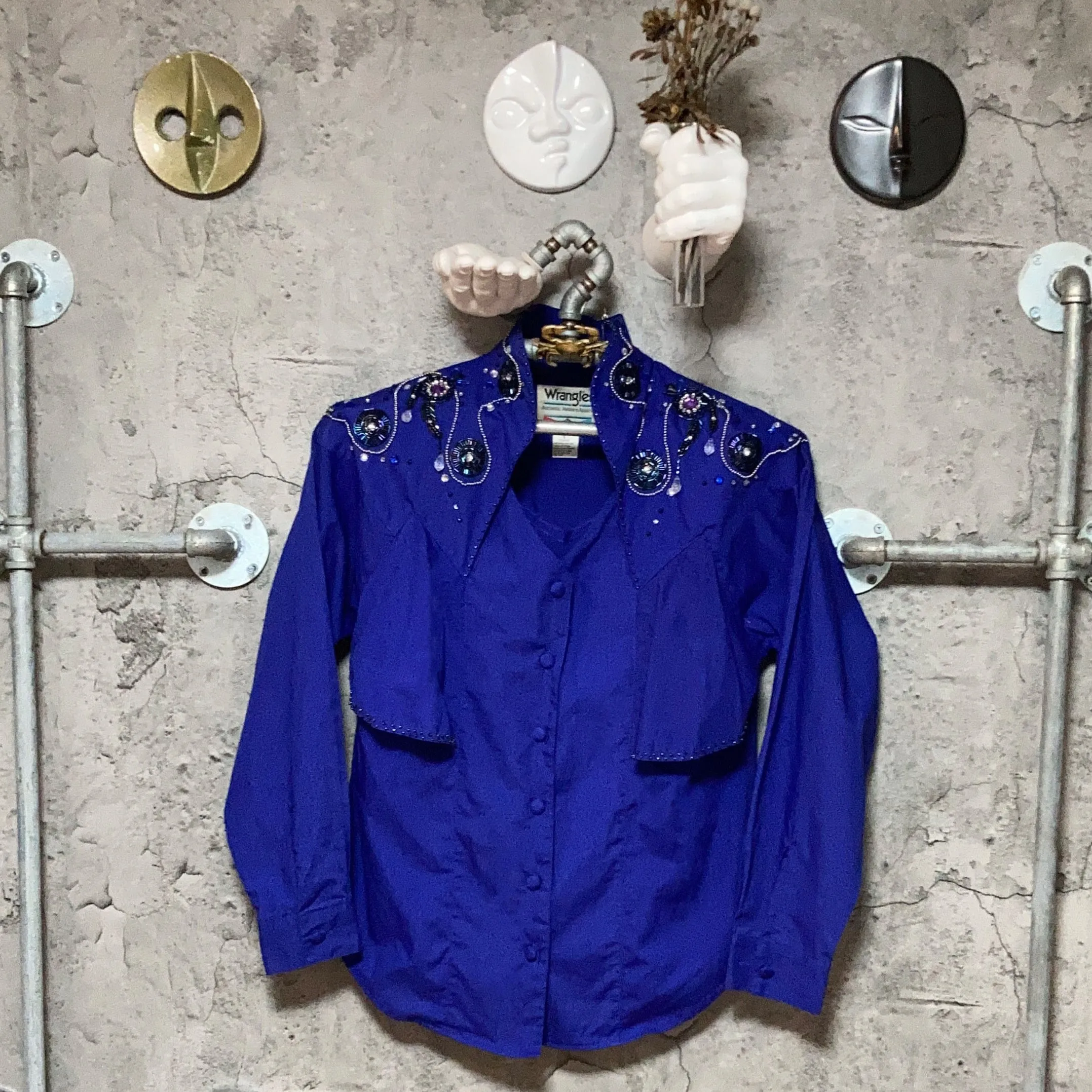 Wrangler beaded western shirt purple